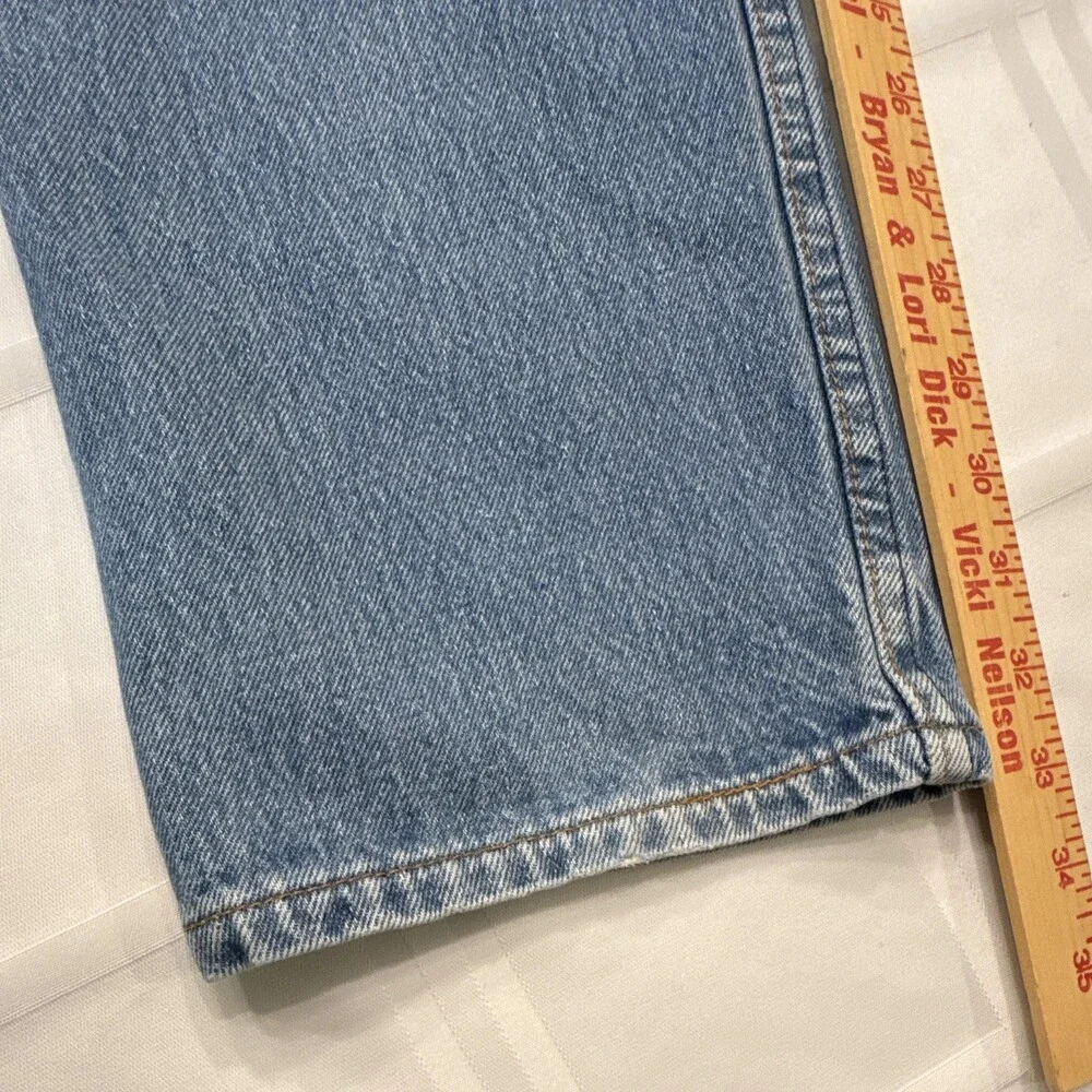 Vintage 90s Levi's 501 Button Fly Jeans 32x34 Made in USA Stonewash Blue